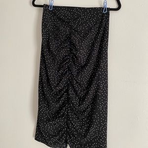 Polka dot midi skirt